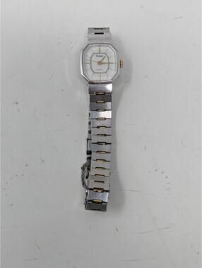 Womens Vintage Pulsar Watch Silver Tone Octagon White DIal Y591 5049